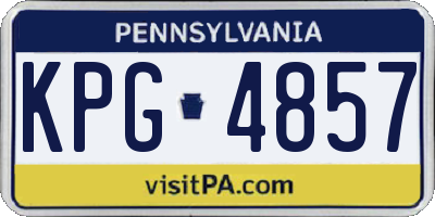PA license plate KPG4857