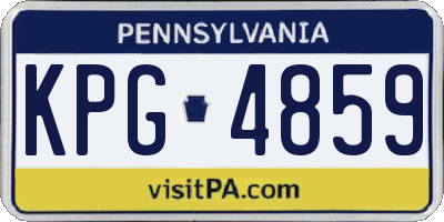 PA license plate KPG4859