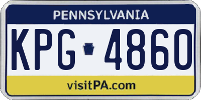 PA license plate KPG4860