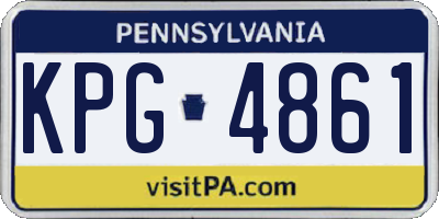 PA license plate KPG4861