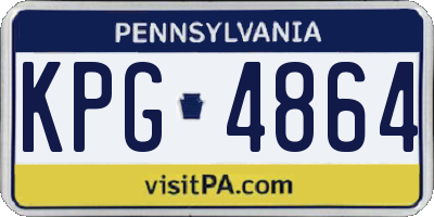 PA license plate KPG4864