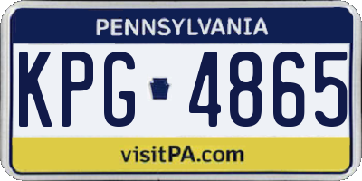 PA license plate KPG4865
