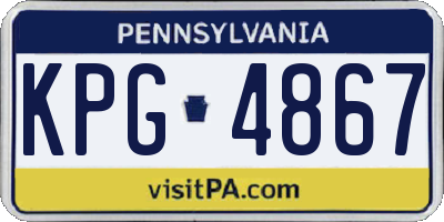 PA license plate KPG4867