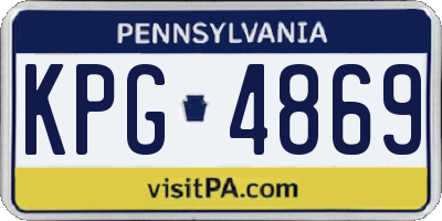 PA license plate KPG4869