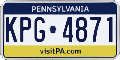 PA license plate KPG4871