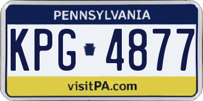 PA license plate KPG4877
