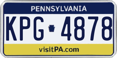 PA license plate KPG4878