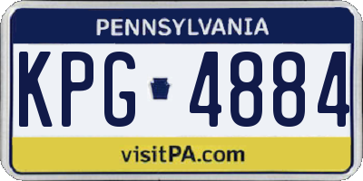 PA license plate KPG4884