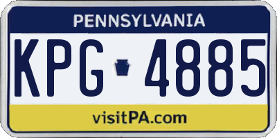 PA license plate KPG4885