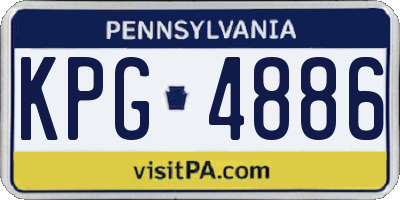 PA license plate KPG4886