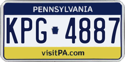 PA license plate KPG4887