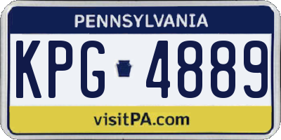 PA license plate KPG4889