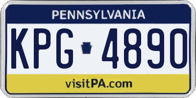 PA license plate KPG4890