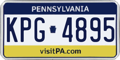 PA license plate KPG4895