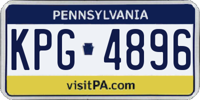 PA license plate KPG4896