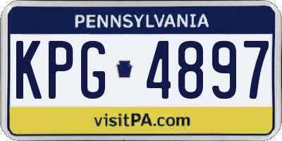 PA license plate KPG4897