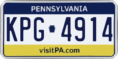 PA license plate KPG4914