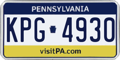 PA license plate KPG4930