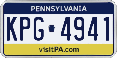 PA license plate KPG4941