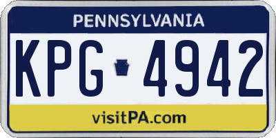 PA license plate KPG4942
