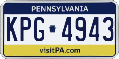 PA license plate KPG4943
