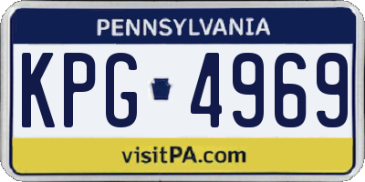 PA license plate KPG4969