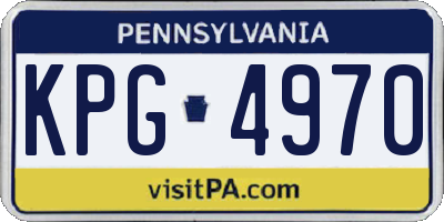 PA license plate KPG4970