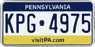 PA license plate KPG4975