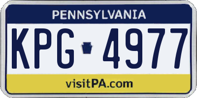 PA license plate KPG4977