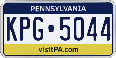 PA license plate KPG5044