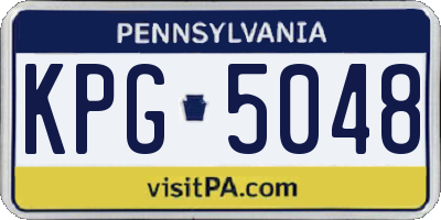 PA license plate KPG5048
