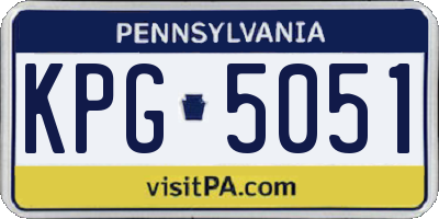 PA license plate KPG5051