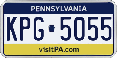 PA license plate KPG5055