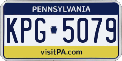 PA license plate KPG5079