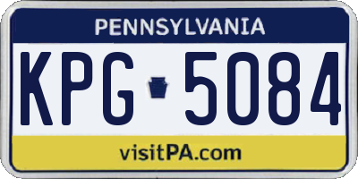 PA license plate KPG5084