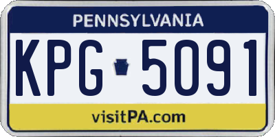 PA license plate KPG5091