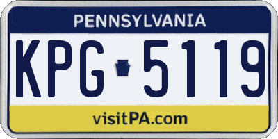 PA license plate KPG5119