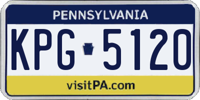 PA license plate KPG5120