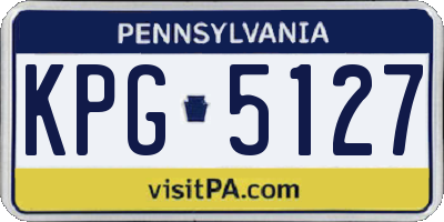 PA license plate KPG5127