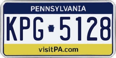 PA license plate KPG5128