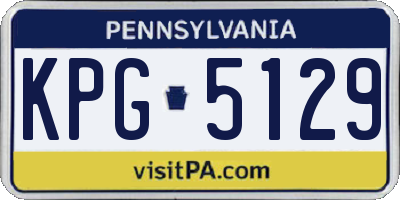 PA license plate KPG5129