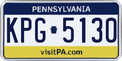 PA license plate KPG5130