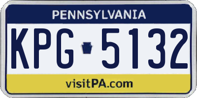 PA license plate KPG5132