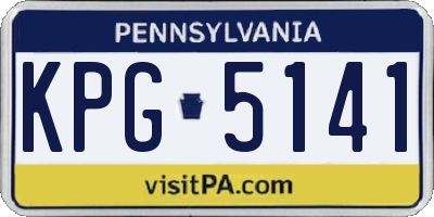 PA license plate KPG5141