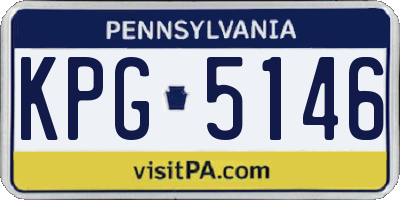 PA license plate KPG5146