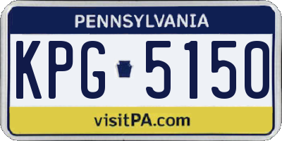 PA license plate KPG5150
