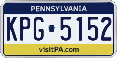 PA license plate KPG5152