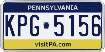 PA license plate KPG5156