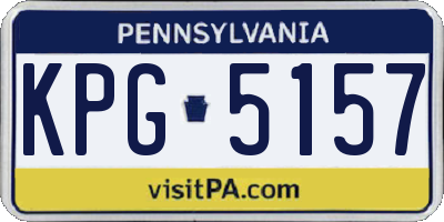 PA license plate KPG5157
