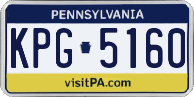 PA license plate KPG5160